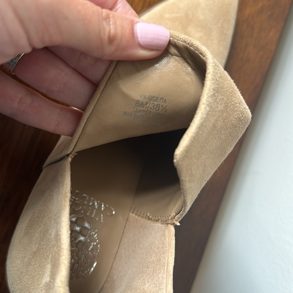 Vince Camino‎ Tan Leather Pointed Toe Booties 3.5 Inch Heels Size 8 - Picture 10 of 10
